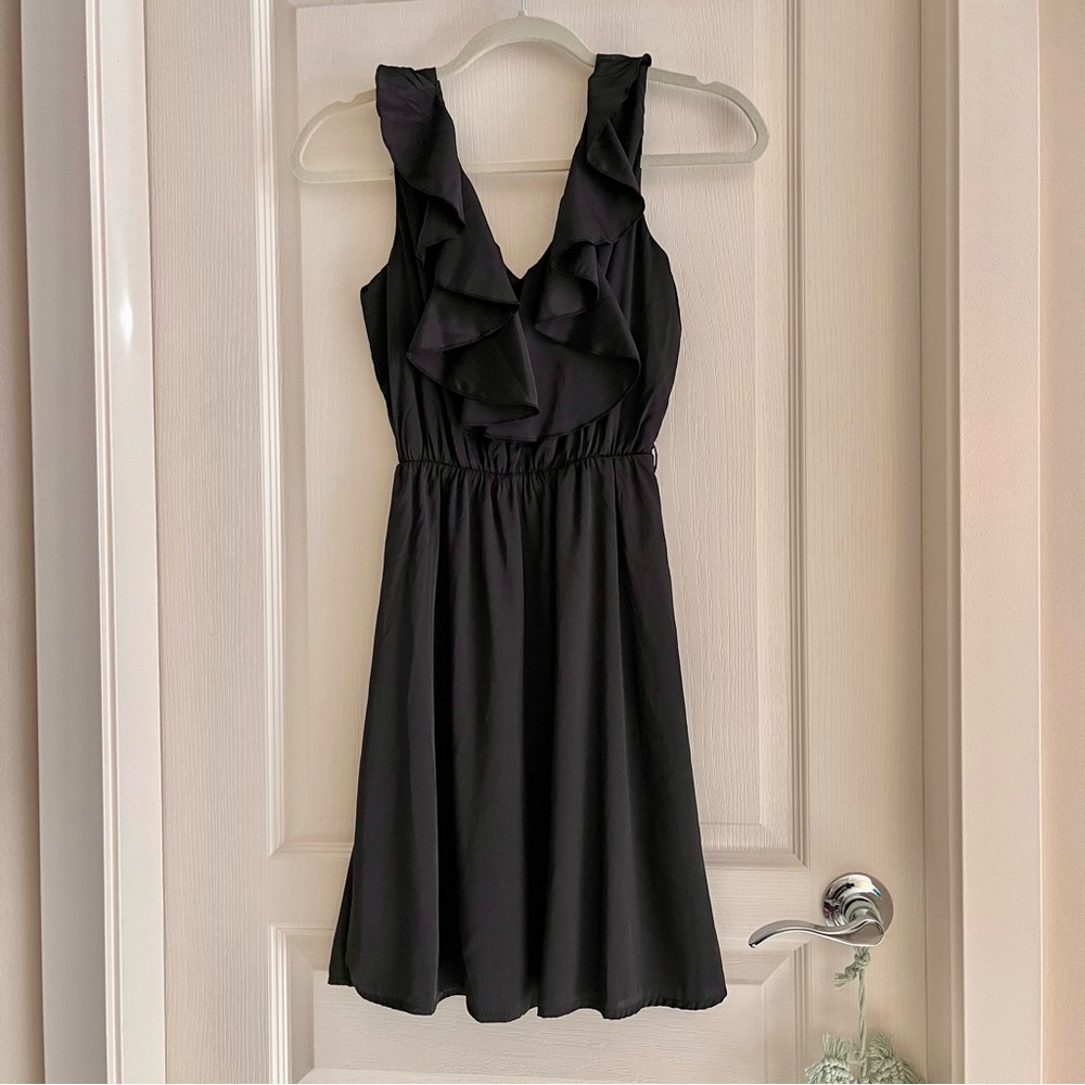 Black H&M flouncy frilly dress